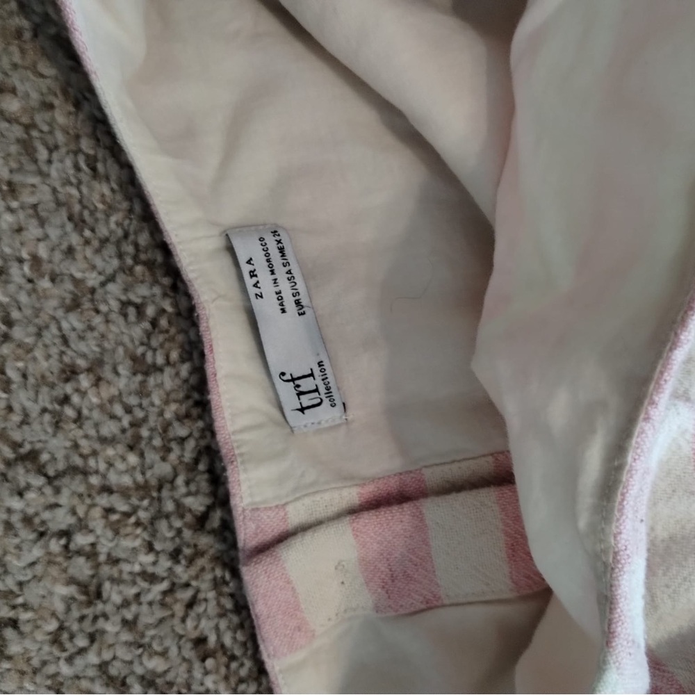 Zara Blush and Ivory Striped Top